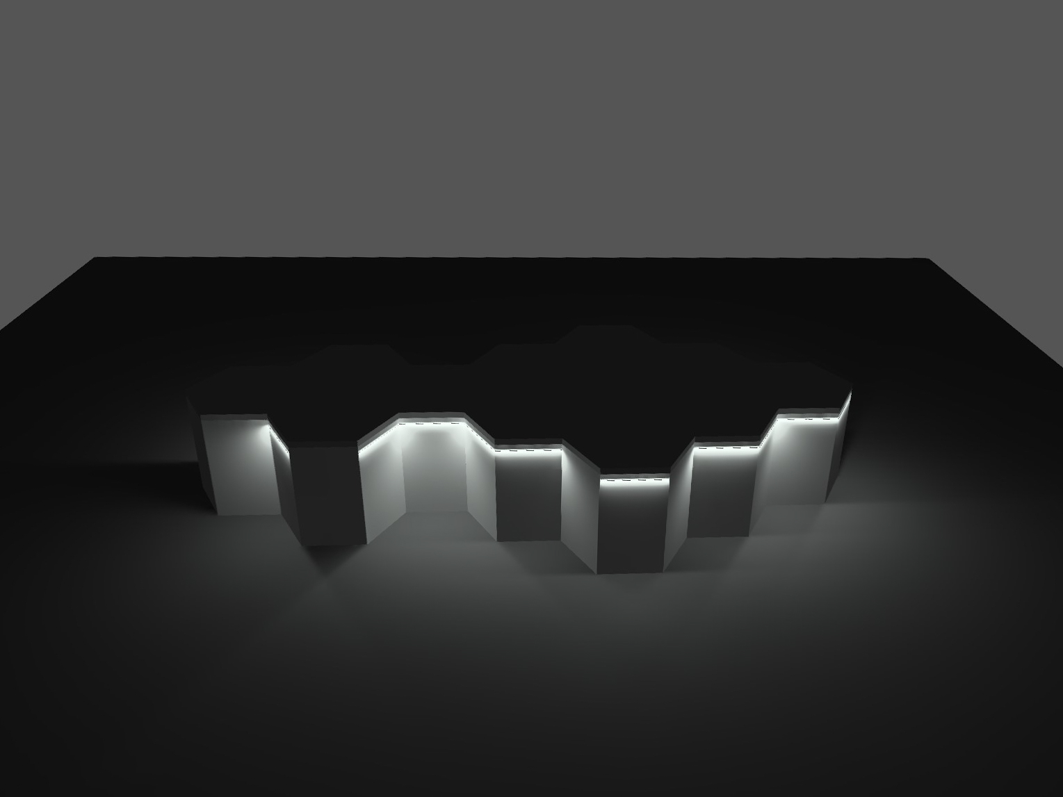 Rozmístění osvětlení, pavilon České spořitelny, MSV Brno 2025